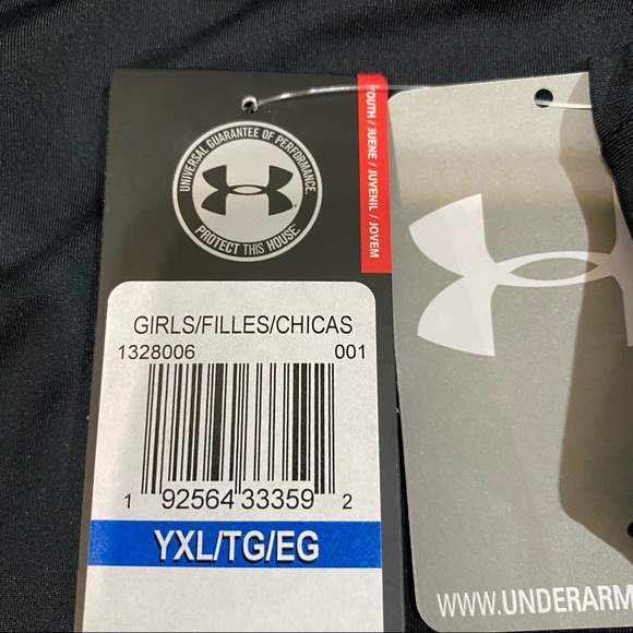 Under Armour, HeatGear, black sport tank tops for girls, youth XL - Picture 8 of 8